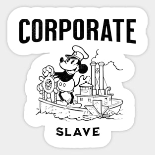 Steamboat Willie Corporate Slave Sticker